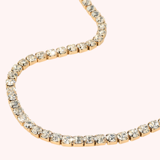 Crystal Stone Tennis Chain Necklace