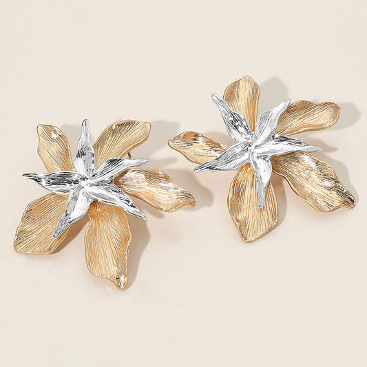 Textured Flower Earrings